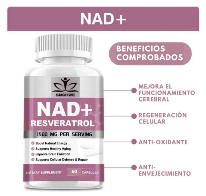 NAD+RESVERATROL 60 CAPSULAS