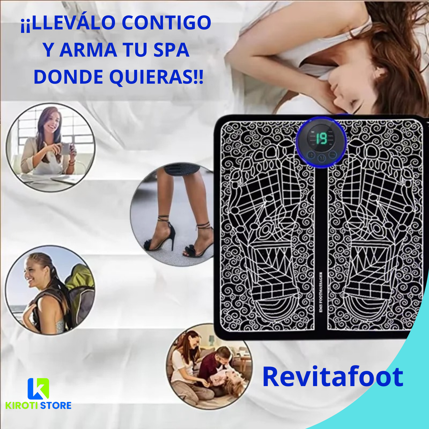 Masajeador/Estimulador De Pies Eléctrico REVITAFOOT