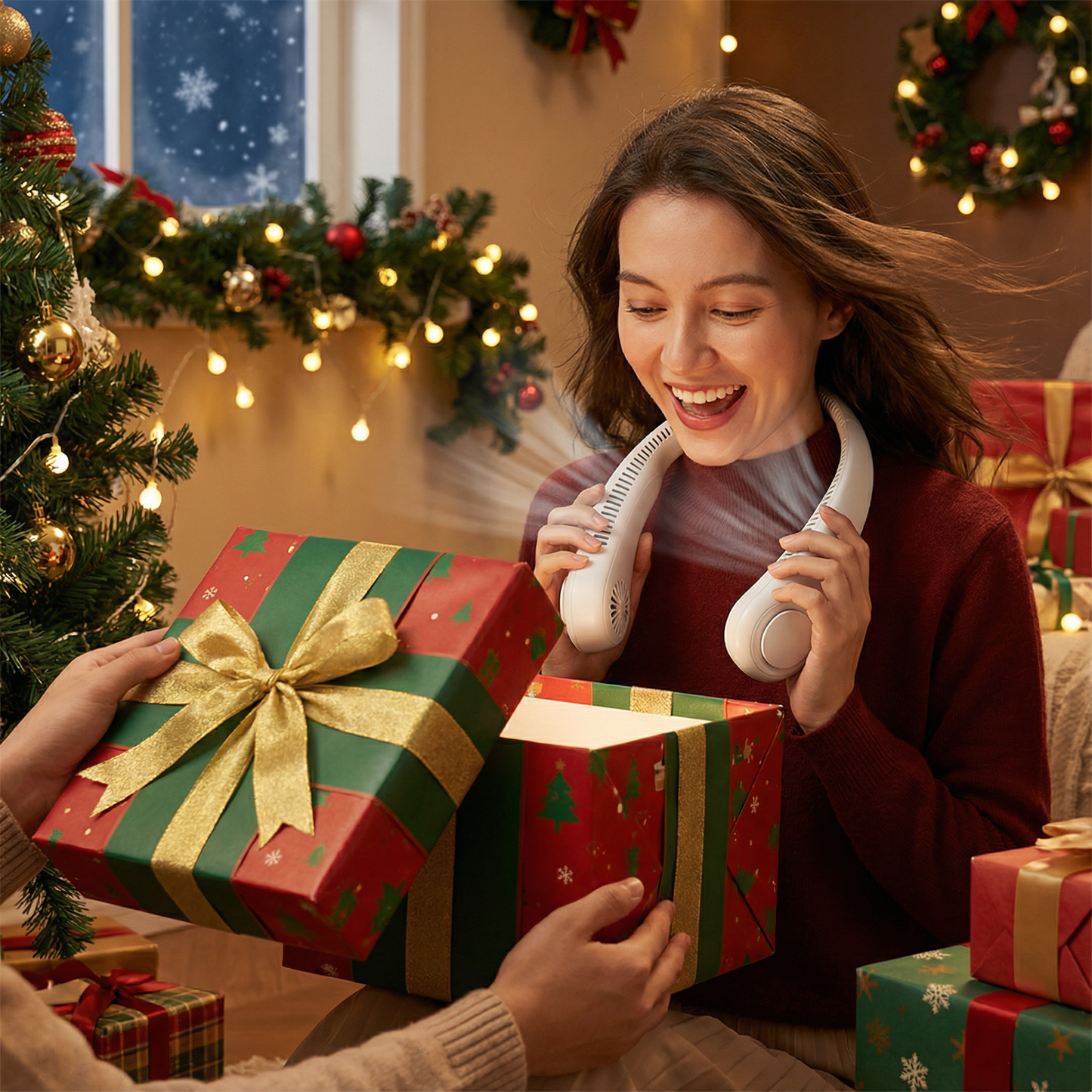 AirHalo™ - Ventilador de Cuello Portátil Recargable